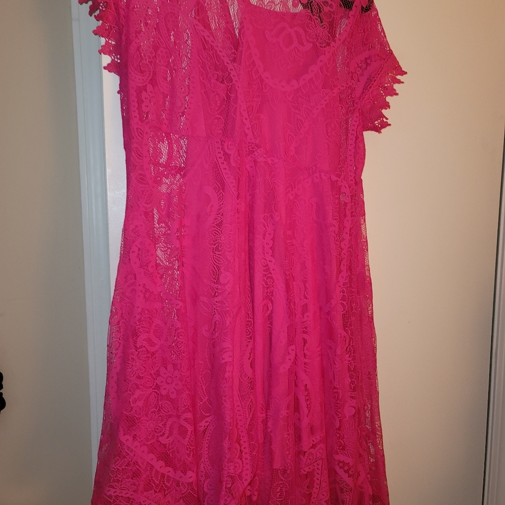 Lace Pink Dress - Picture 4 of 6